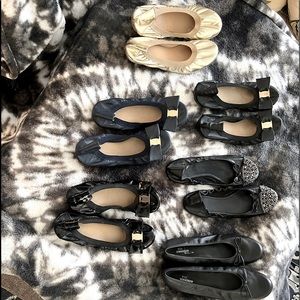 Six Pairs of Flat Shoes! Size 10 SOLD